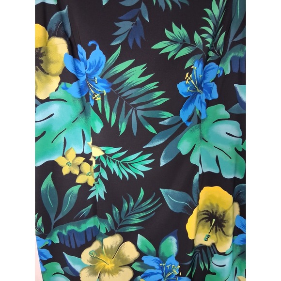 AGB Floral Tropical Print Shift Dress Womens Size 14 Sleeveless Round Neck - Picture 3 of 9